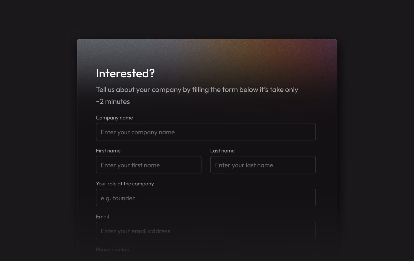 Micro1 company registration form preview